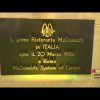 Imprese: McDonald’s celebra i 40 anni in Italia nel suo primo ristorante