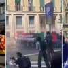 A Milano cortei contro i Patrioti. Tensioni tra antagonisti e forze dell’ordine, idranti contro i manifestanti