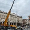Maxi gru al lavoro, presto tre pennoni a Palazzo Chigi modello Torrino del Quirinale