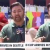 Il tifoso della Roma ‘star’ social ai Mondiali: lo show e la caduta in diretta