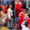 Kim Kardashian a Montecarlo, ‘ruba’ asciugamano ad Antonelli e bacia Hamilton