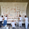 Pompei restituisce il soffitto dionisiaco di una sala da banchetto della Regio IX